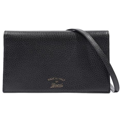 gucci swing leather wallet with strap